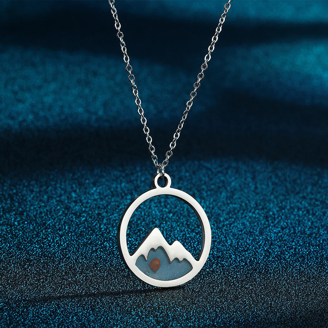 christiandiscipleshop Modern Style Mountain Mustard Seed Faith Pendant Necklace