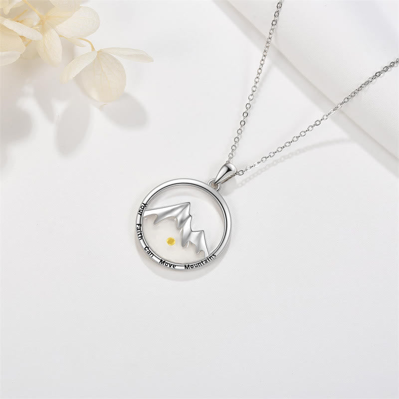 christiandiscipleshop Modern Style Mustard Seed Mountain Faith Pendant Necklace