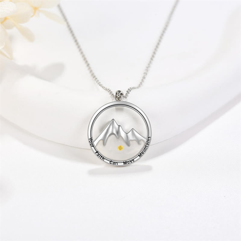 christiandiscipleshop Modern Style Mustard Seed Mountain Faith Pendant Necklace