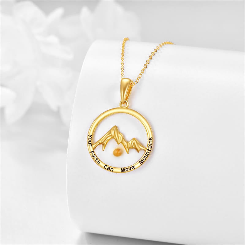 christiandiscipleshop Modern Style Mustard Seed Mountain Faith Pendant Necklace