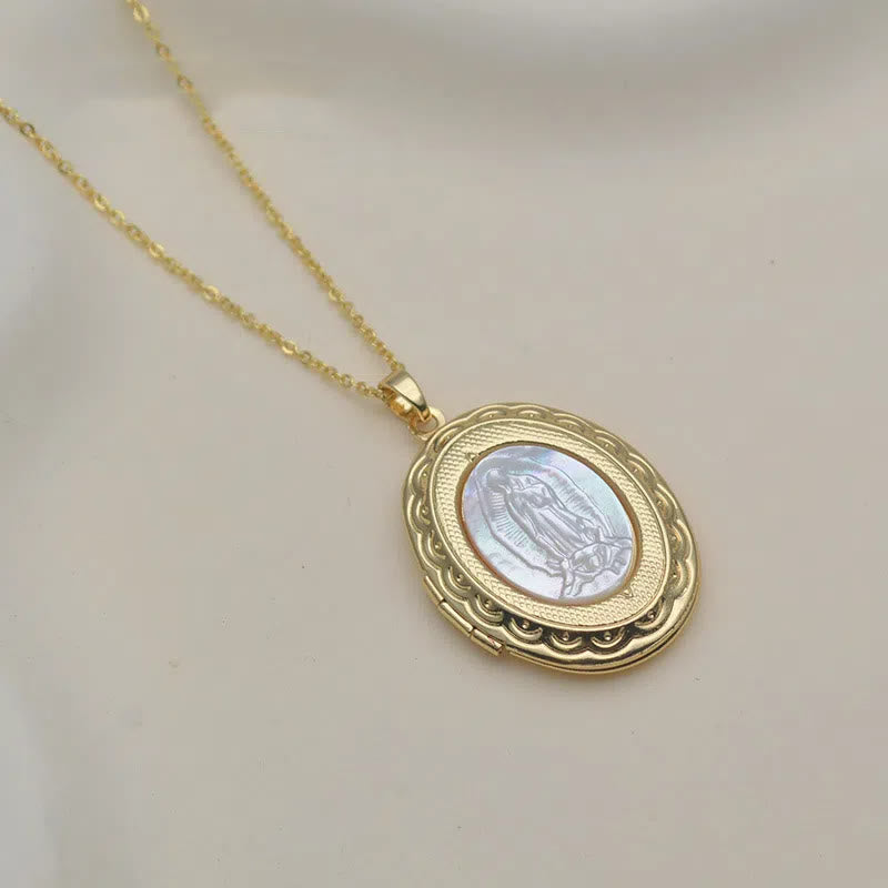 Christiandiscipleshop Classic Style Our Lady of Guadalupe Locket Pendant Necklace