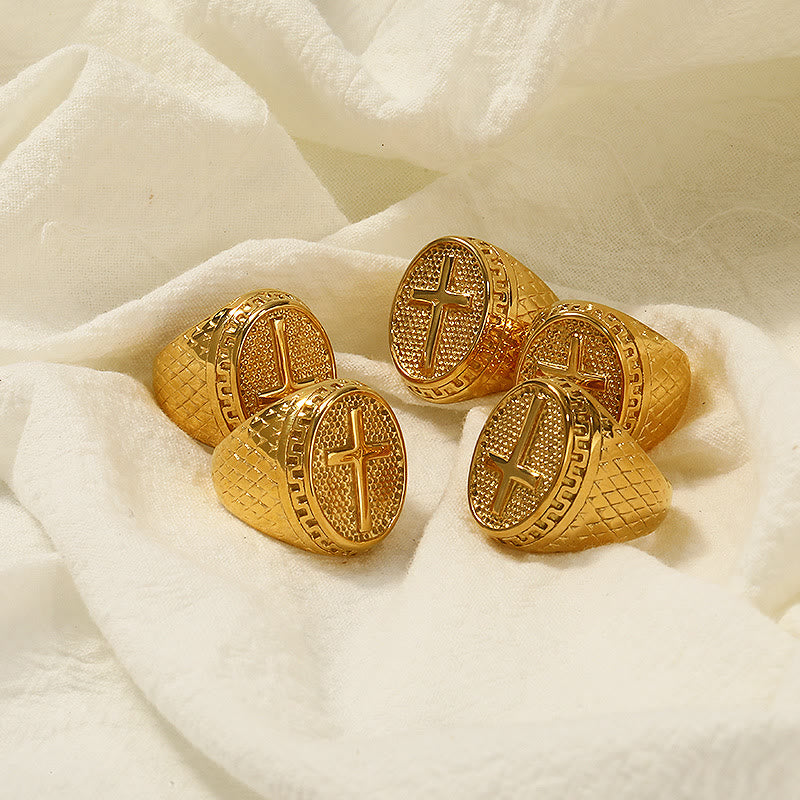Christiandiscipleshop Classic Style Unique Cross Devine Faith Ring