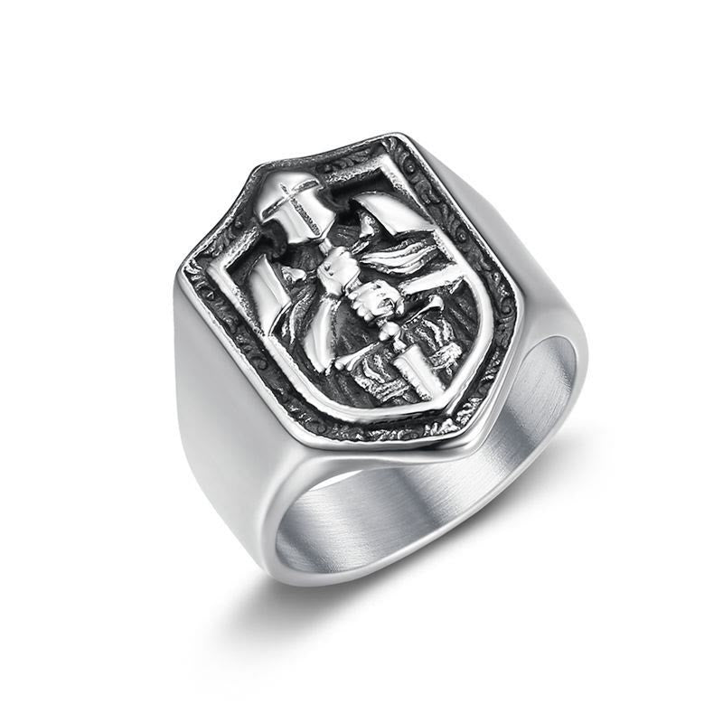 Christiandiscipleshop Classic Style Crusades Shield Sacred Protection Ring