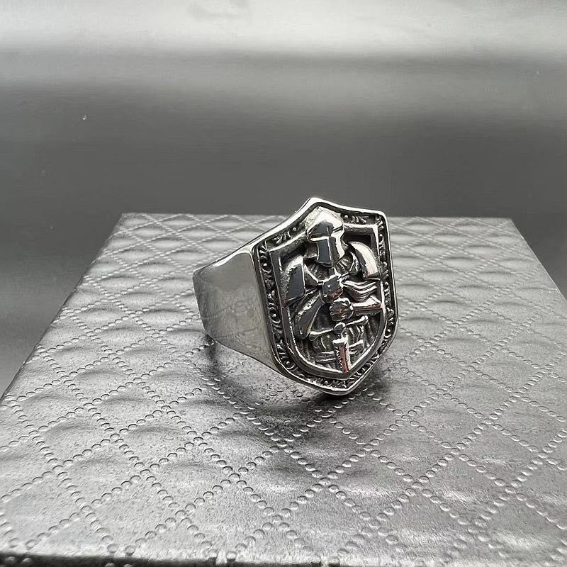 Christiandiscipleshop Classic Style Crusades Shield Sacred Protection Ring