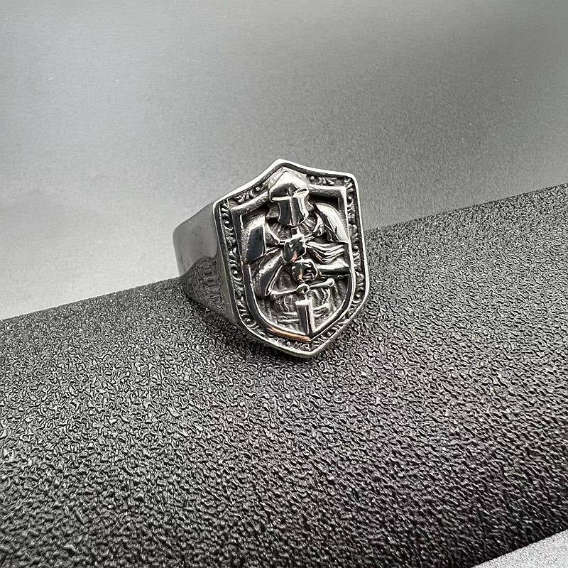 Christiandiscipleshop Classic Style Crusades Shield Sacred Protection Ring