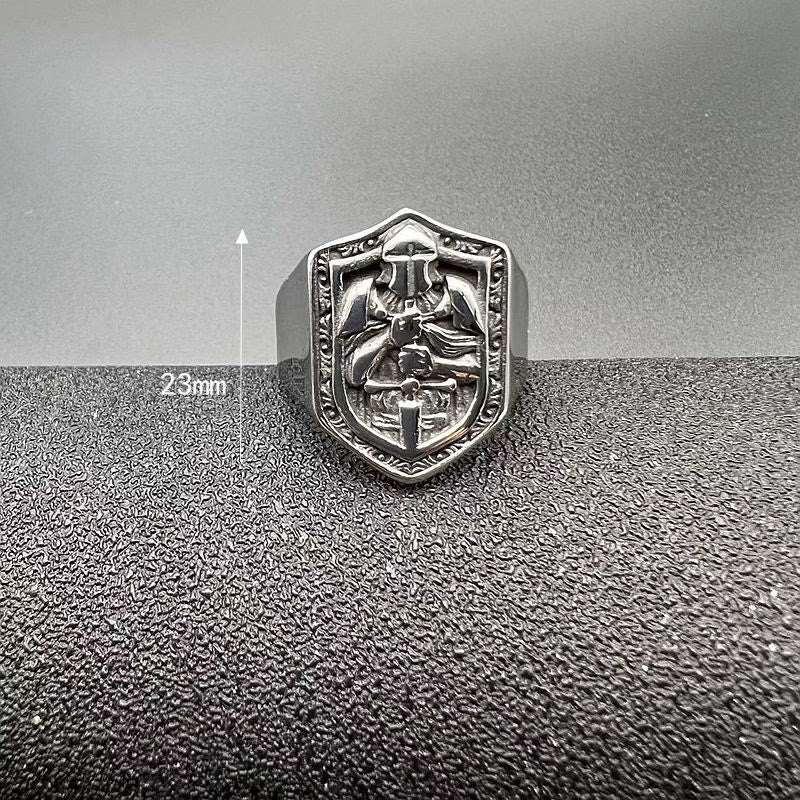 Christiandiscipleshop Classic Style Crusades Shield Sacred Protection Ring