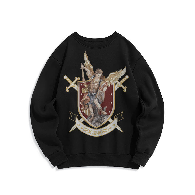 Christiandiscipleshop Classic Style Saint Michael the Archangel Fleece Lined Polyester Sweatshirt