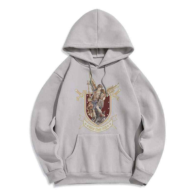 Christiandiscipleshop Classic Style Saint Michael the Archangel Fleece Lined Polyester Hoodie
