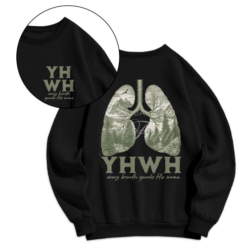 Christiandiscipleshop Quotation Style Every Breath Speaks His Name Fleece Lined Polyester Sweatshirt