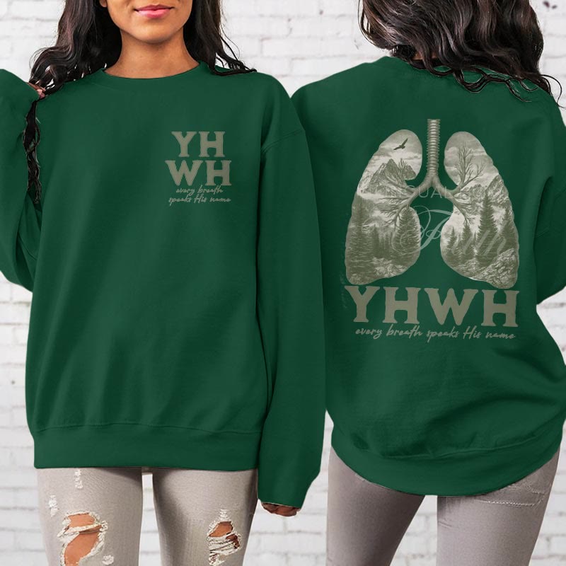 Christiandiscipleshop Quotation Style Every Breath Speaks His Name Fleece Lined Polyester Sweatshirt