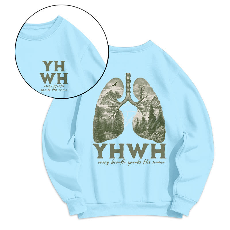 Christiandiscipleshop Quotation Style Every Breath Speaks His Name Fleece Lined Polyester Sweatshirt