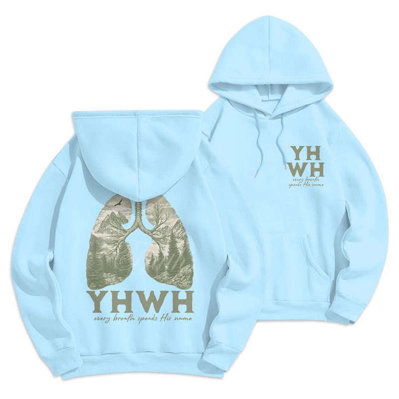 Christiandiscipleshop Quotation Style Every Breath Speaks His Name Fleece Lined Polyester Hoodie