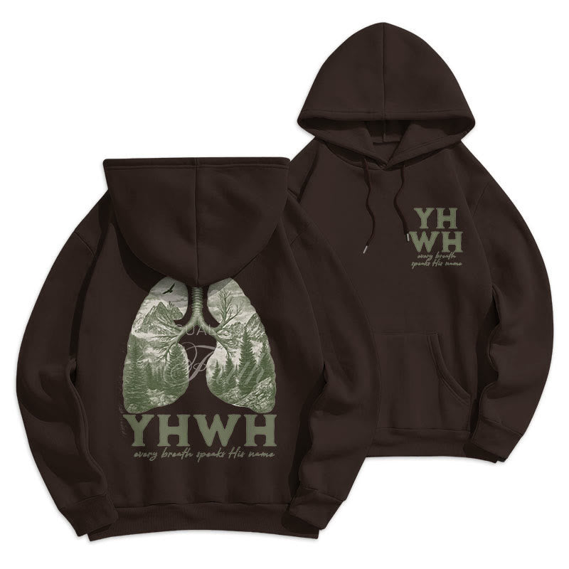 Christiandiscipleshop Quotation Style Every Breath Speaks His Name Fleece Lined Polyester Hoodie
