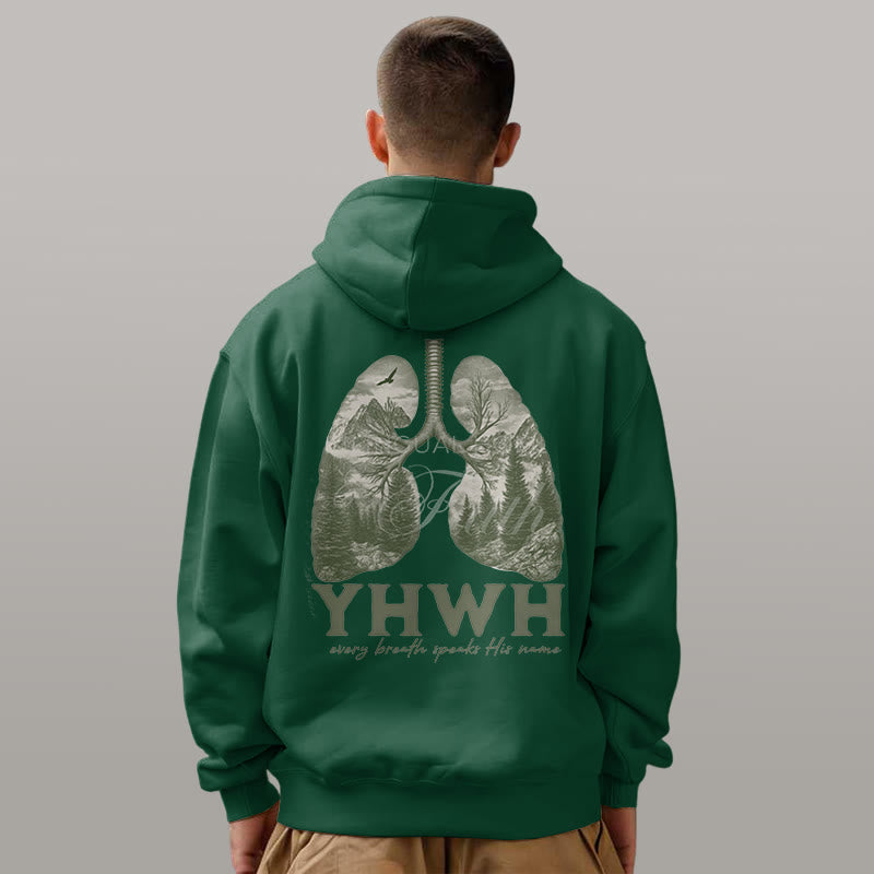 Christiandiscipleshop Quotation Style Every Breath Speaks His Name Fleece Lined Polyester Hoodie