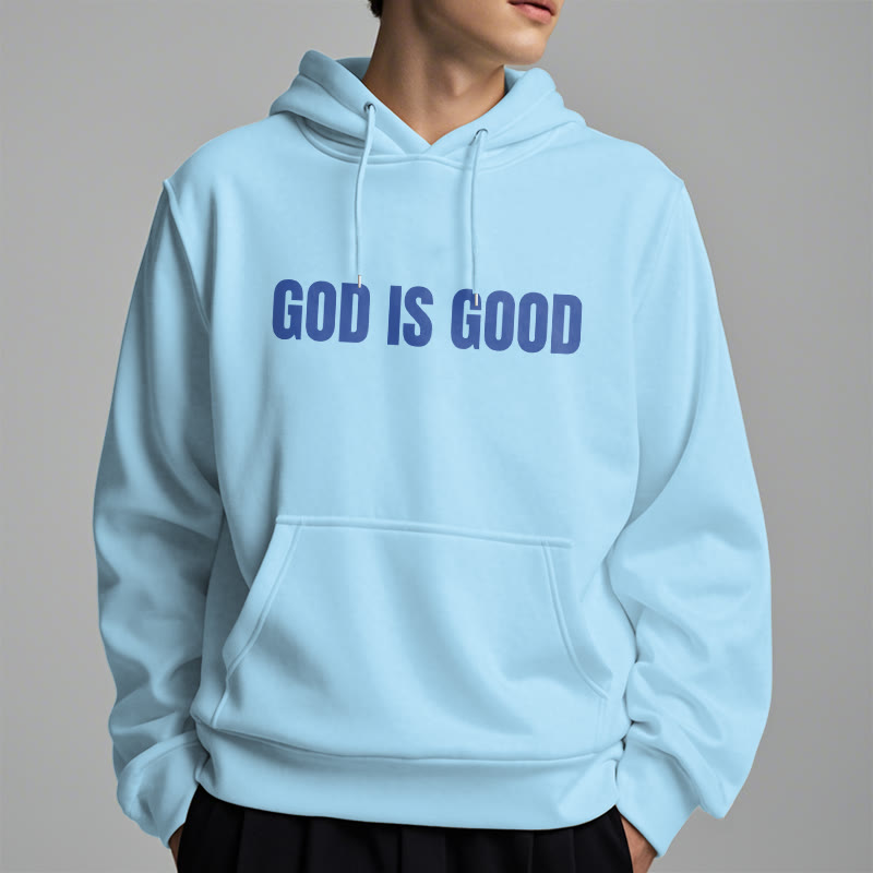 Christiandiscipleshop Quotation Style Butterfly God Is Good Fleece Lined Polyester Hoodie