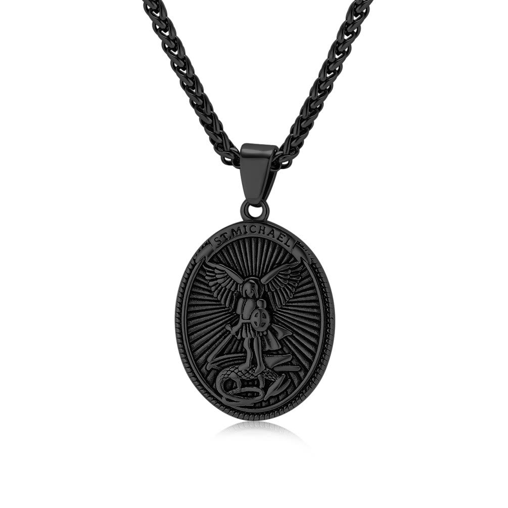 Christiandiscipleshop Classic Style Saint Michael Archangel Ephesians 6:10 Pendant Necklace