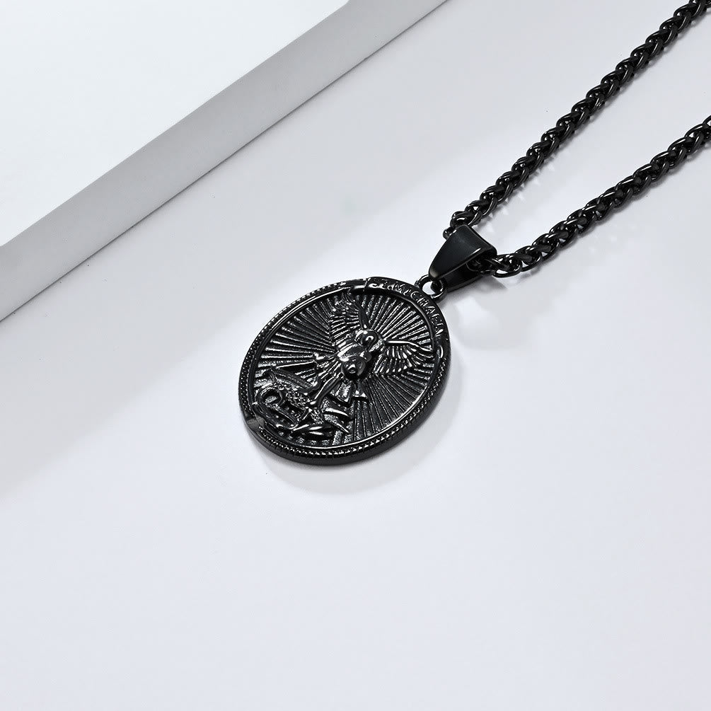 Christiandiscipleshop Classic Style Saint Michael Archangel Ephesians 6:10 Pendant Necklace