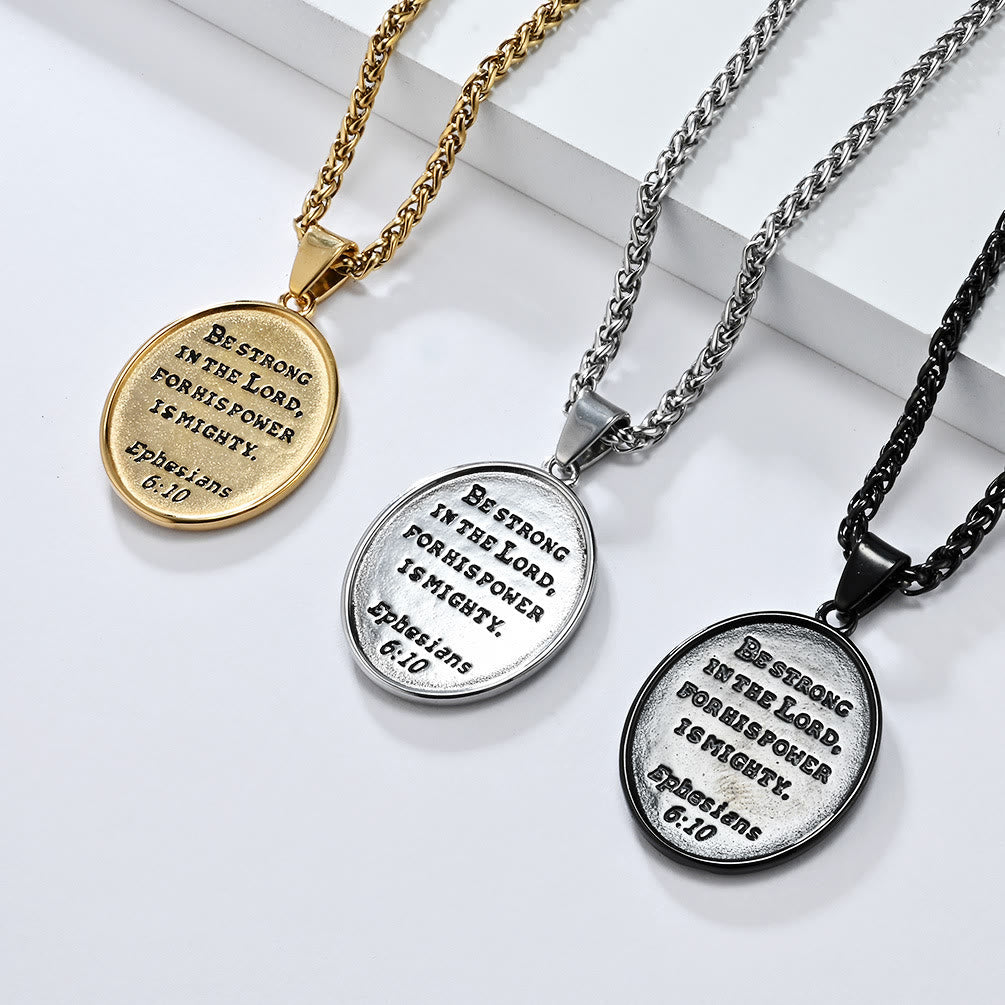 Christiandiscipleshop Classic Style Saint Michael Archangel Ephesians 6:10 Pendant Necklace