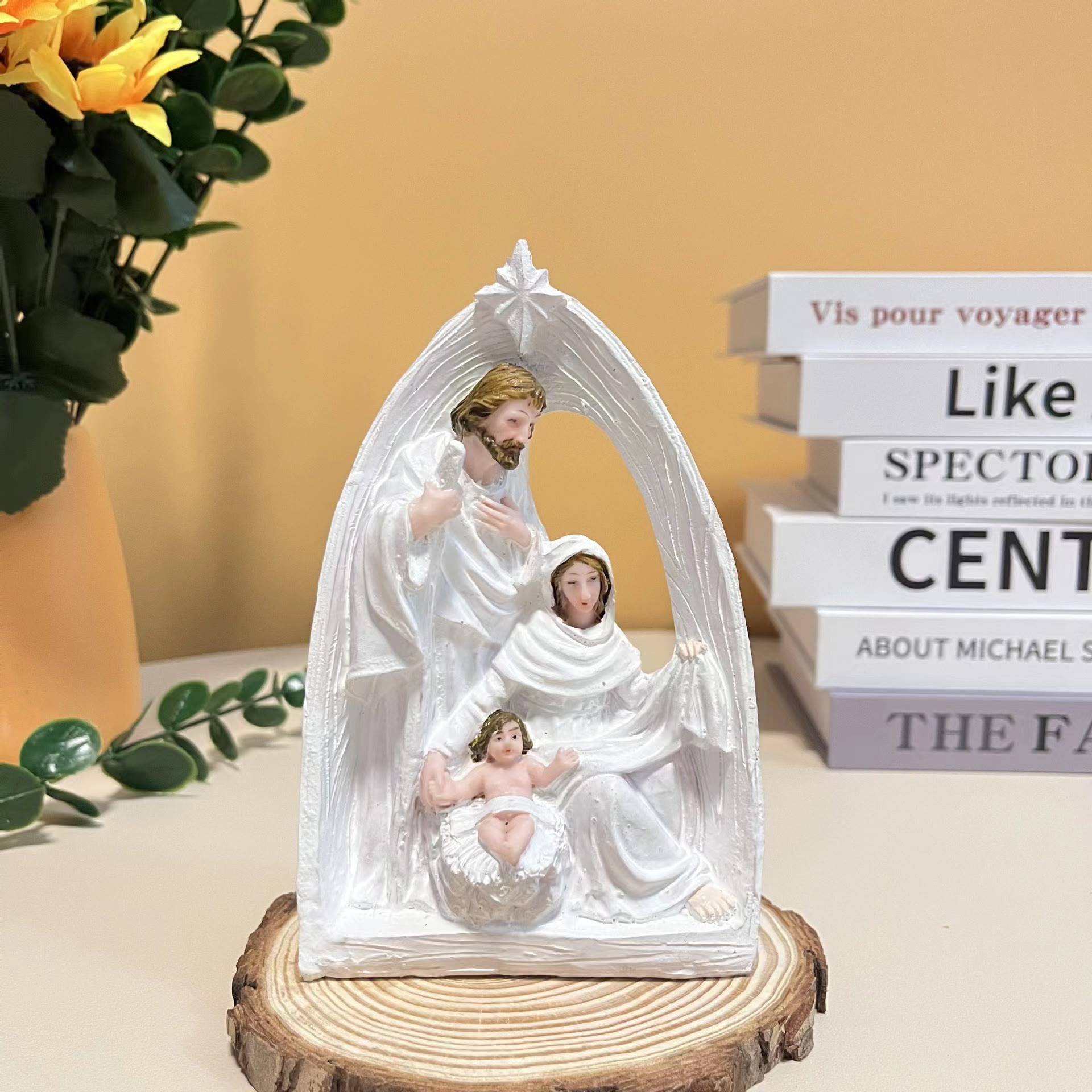 Christiandiscipleshop Classic Style Holy Family Nativity Scene Desktop Decorations Ornament
