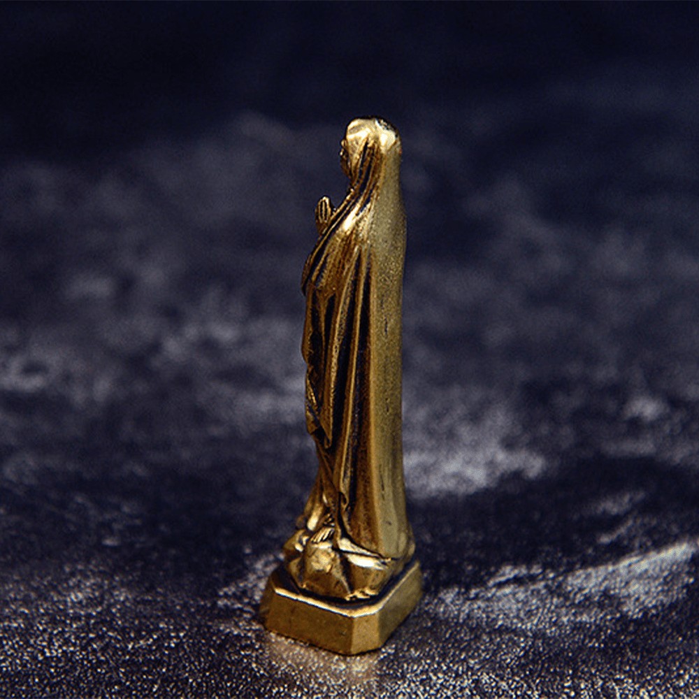 Christiandiscipleshop Classic Style Exquisite Brass Our Lady Pray For Us Virgin Mary Statue Ornament