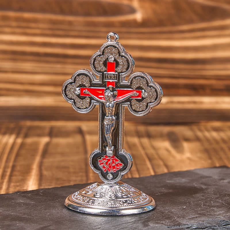 Christiandiscipleshop Retro Classic Style Radiant Ornate Crucifix Stand Desktop Ornaments