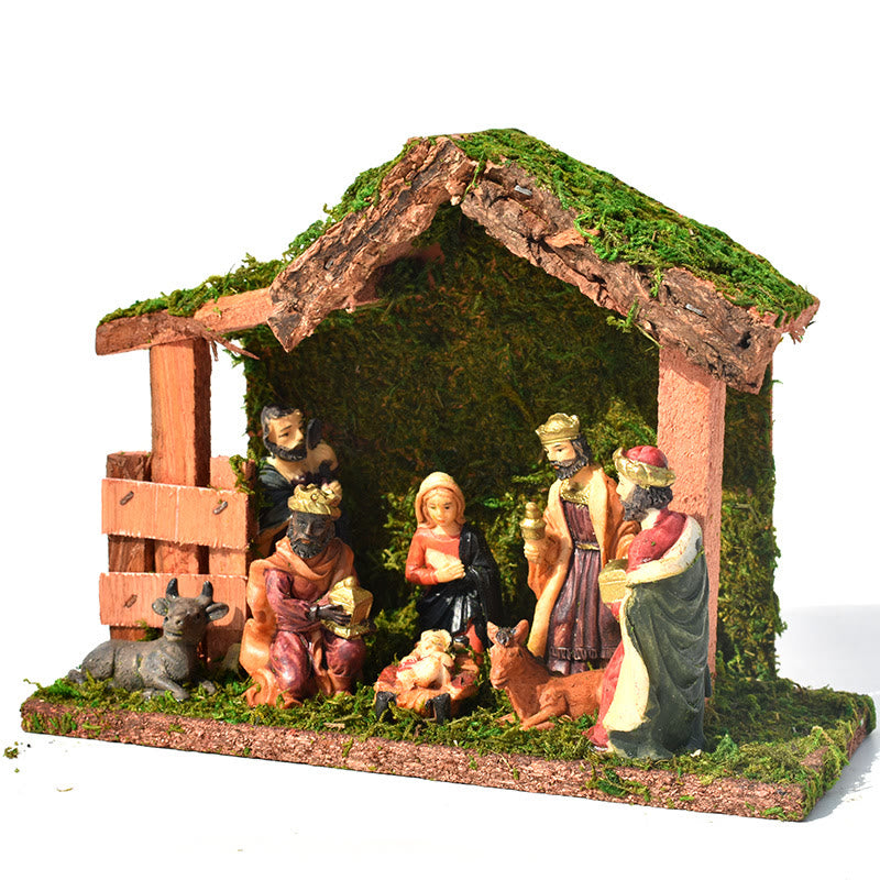 Christiandiscipleshop Classic Style Nativity Scene Jesus Birth Statue Desktop Decorations Ornament