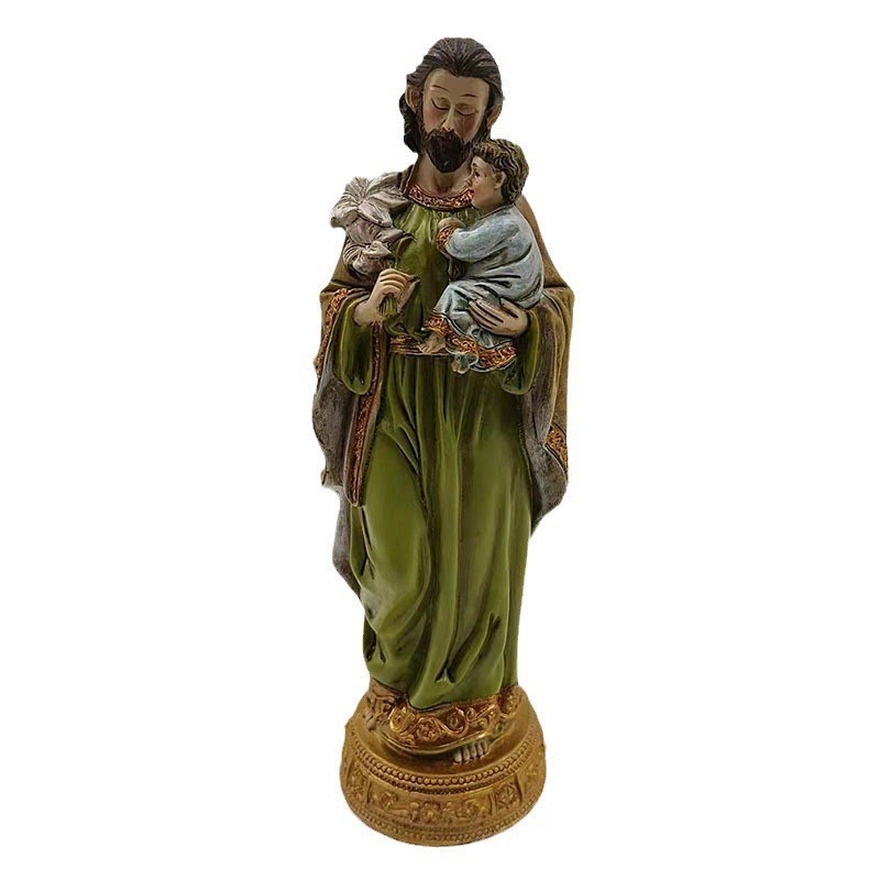 Christiandiscipleshop Classic Style St. Joseph Holding Child Jesus Desktop Decorations Ornament
