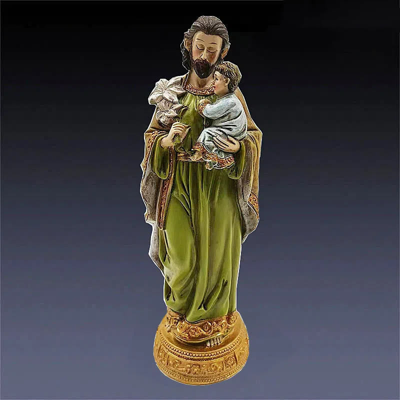 Christiandiscipleshop Classic Style St. Joseph Holding Child Jesus Desktop Decorations Ornament