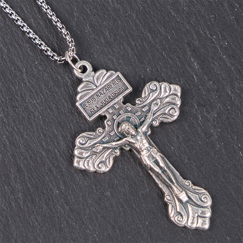 Christiandiscipleshop Classic Style Divine Crafted Crucifix Jesus Cross Pendant Necklace