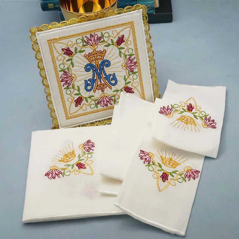 Christiandiscipleshop Classic Style Marian Floral Grace Altar Linen Set