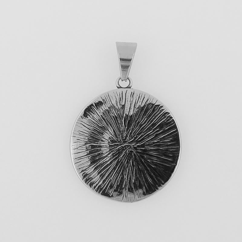 Christiandiscipleshop Retro Style Our Lady Virgin Marry Pattern Round Pendant Necklace