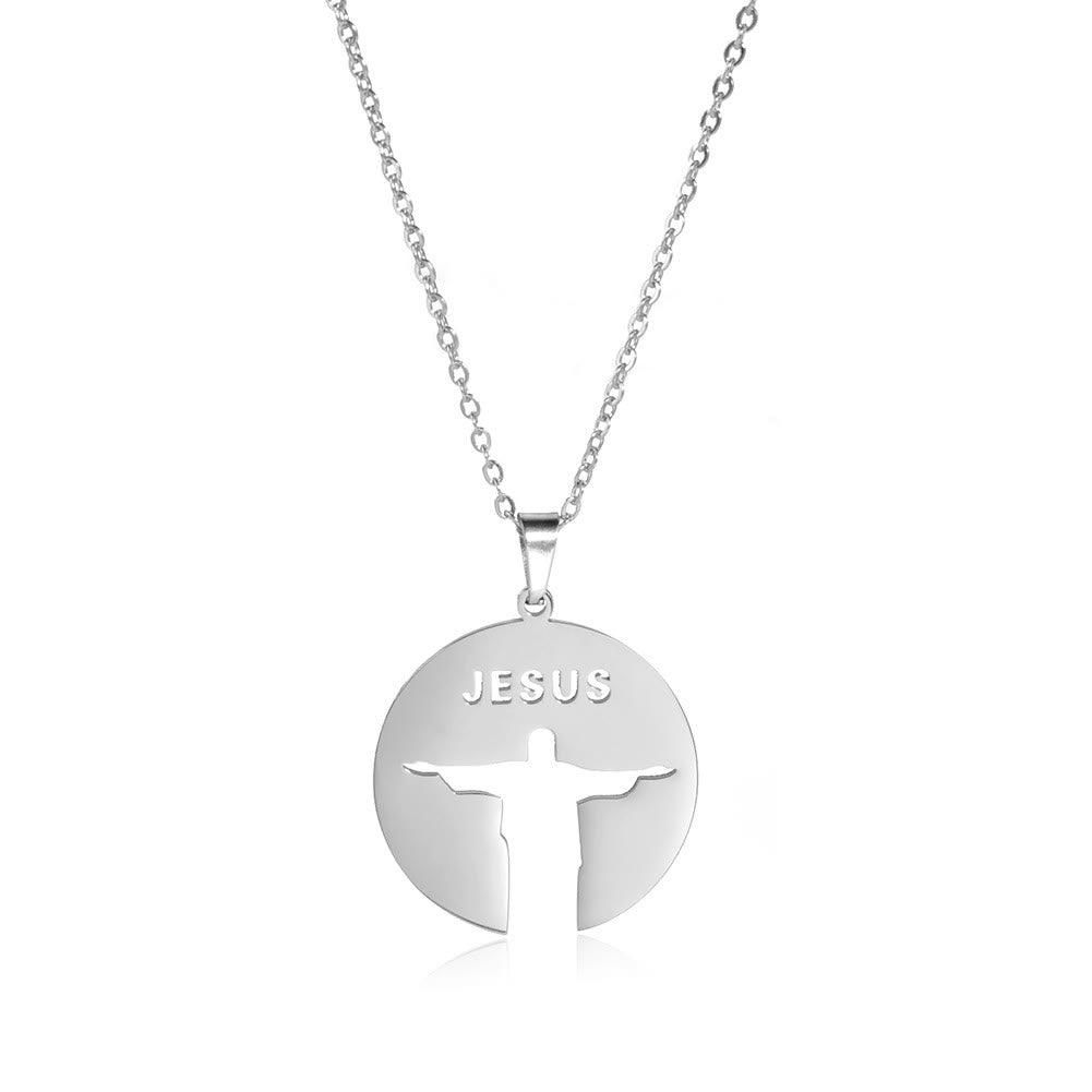 Christiandiscipleshop Round Jesus Pendant Necklace