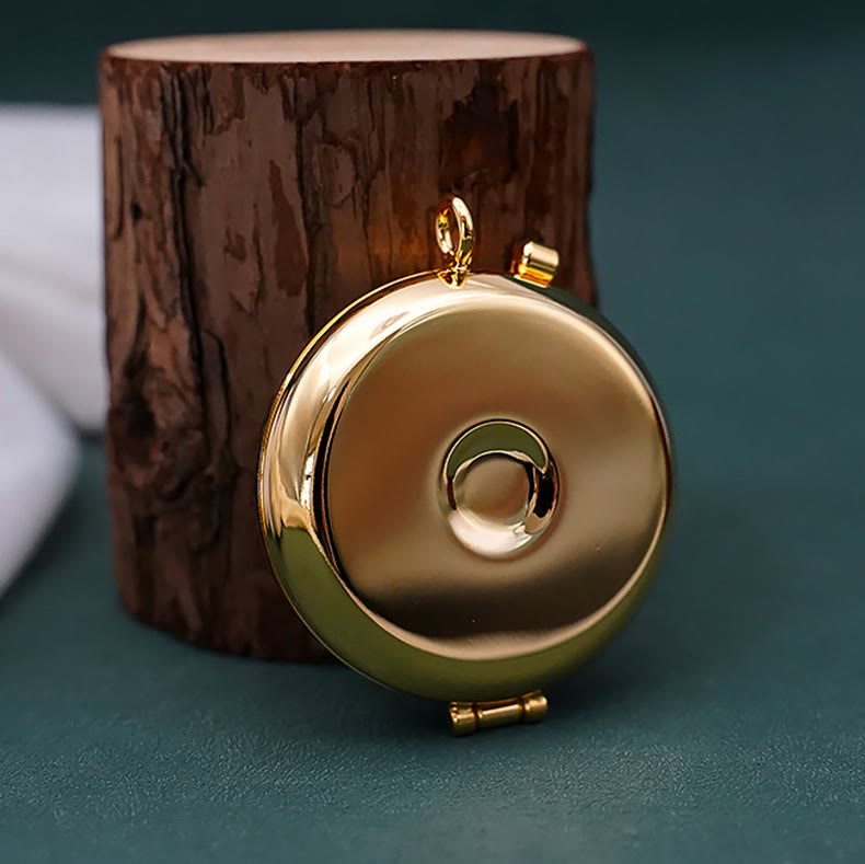 Christiandiscipleshop Gold-Plated Pyx with Tau Symbol–Sacred Vessel for the Holy Eucharist