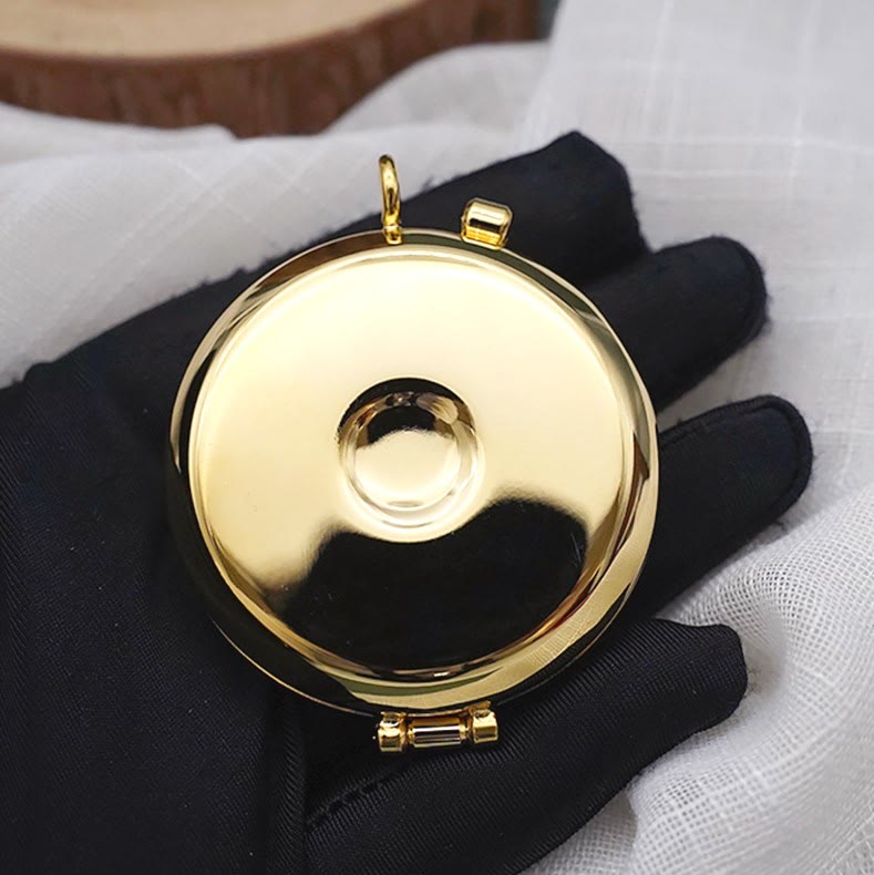 Christiandiscipleshop Gold-Plated Pyx with Lamb Statue–Sacred Vessel for the Holy Eucharist