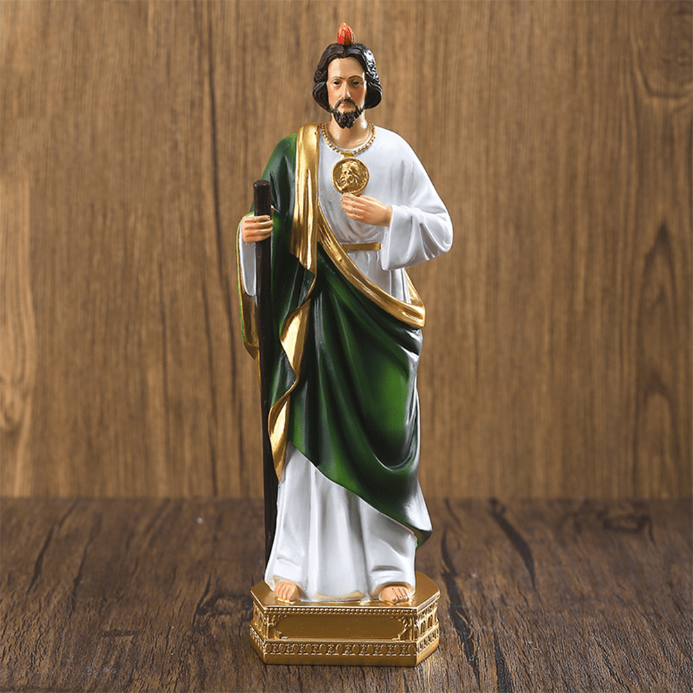 Christiandiscipleshop St. Jude Resin Statue Patron Saint of Hope and Miracles Desktop Decorations Ornament