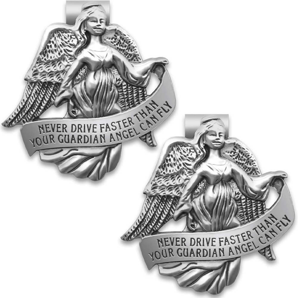 Christiandiscipleshop Guardian Angel Protect Your Journey Metal Visor Clips