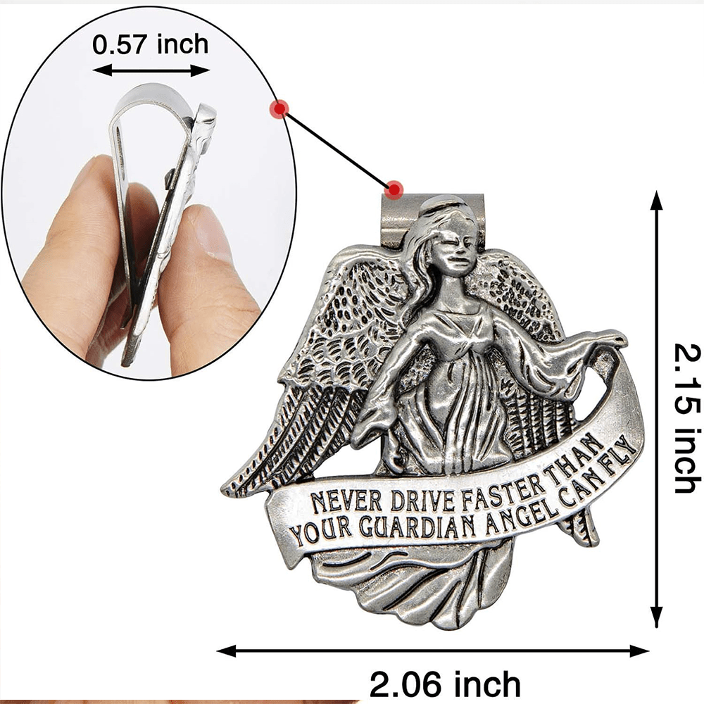 Christiandiscipleshop Guardian Angel Protect Your Journey Metal Visor Clips