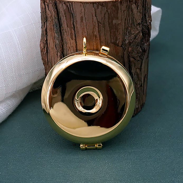 Christiandiscipleshop Gold-Plated Pyx with Fish and Anchor Design – Portable and Elegant Eucharistic Holder