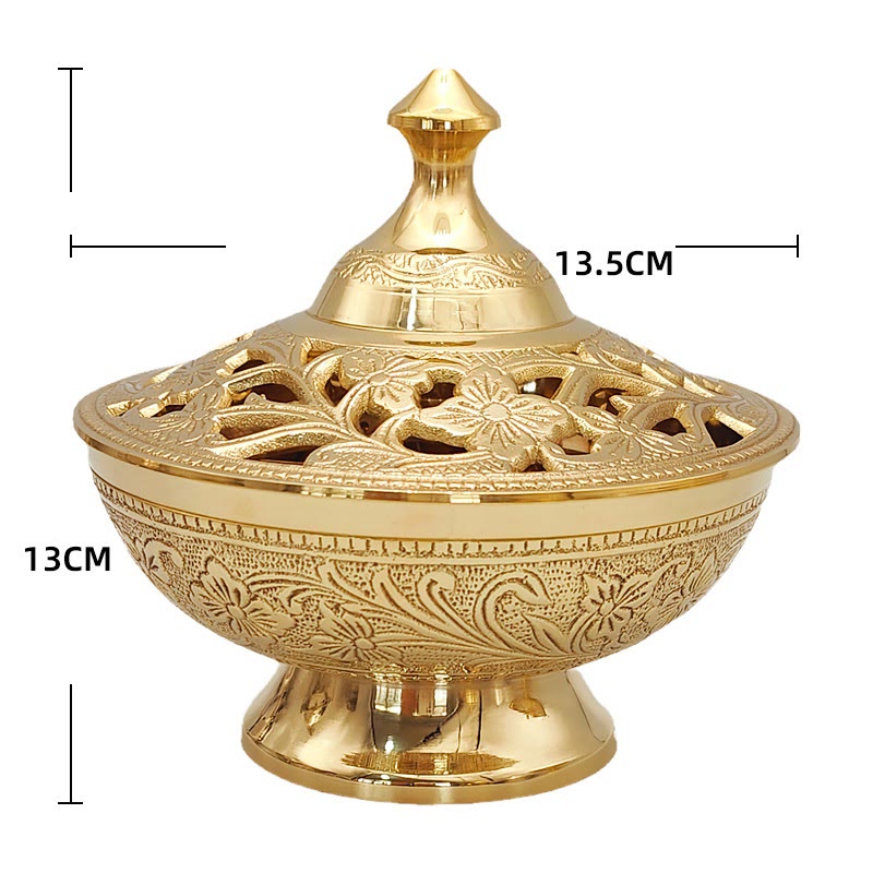 Christiandiscipleshop Elegant Golden Incense Burner: A Symbol of Reverence and Prayer