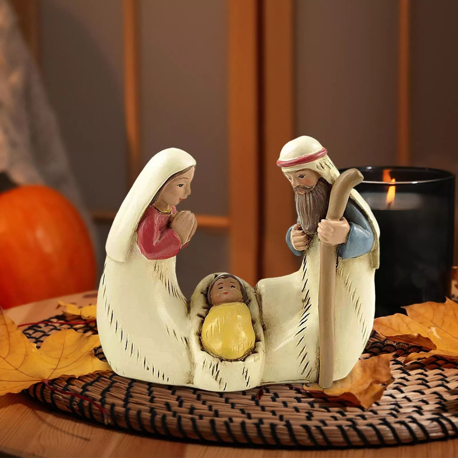 christiandiscipleshop Holy Family Nativity Figurine Set Desktop Decorations Ornament