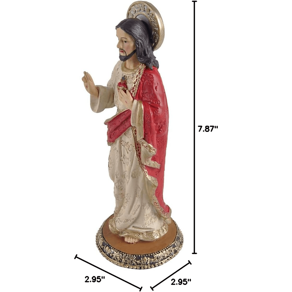 christiandiscipleshop Statue of the Sacred Heart of Jesus Resin Church Souvenirs Desktop Ornament