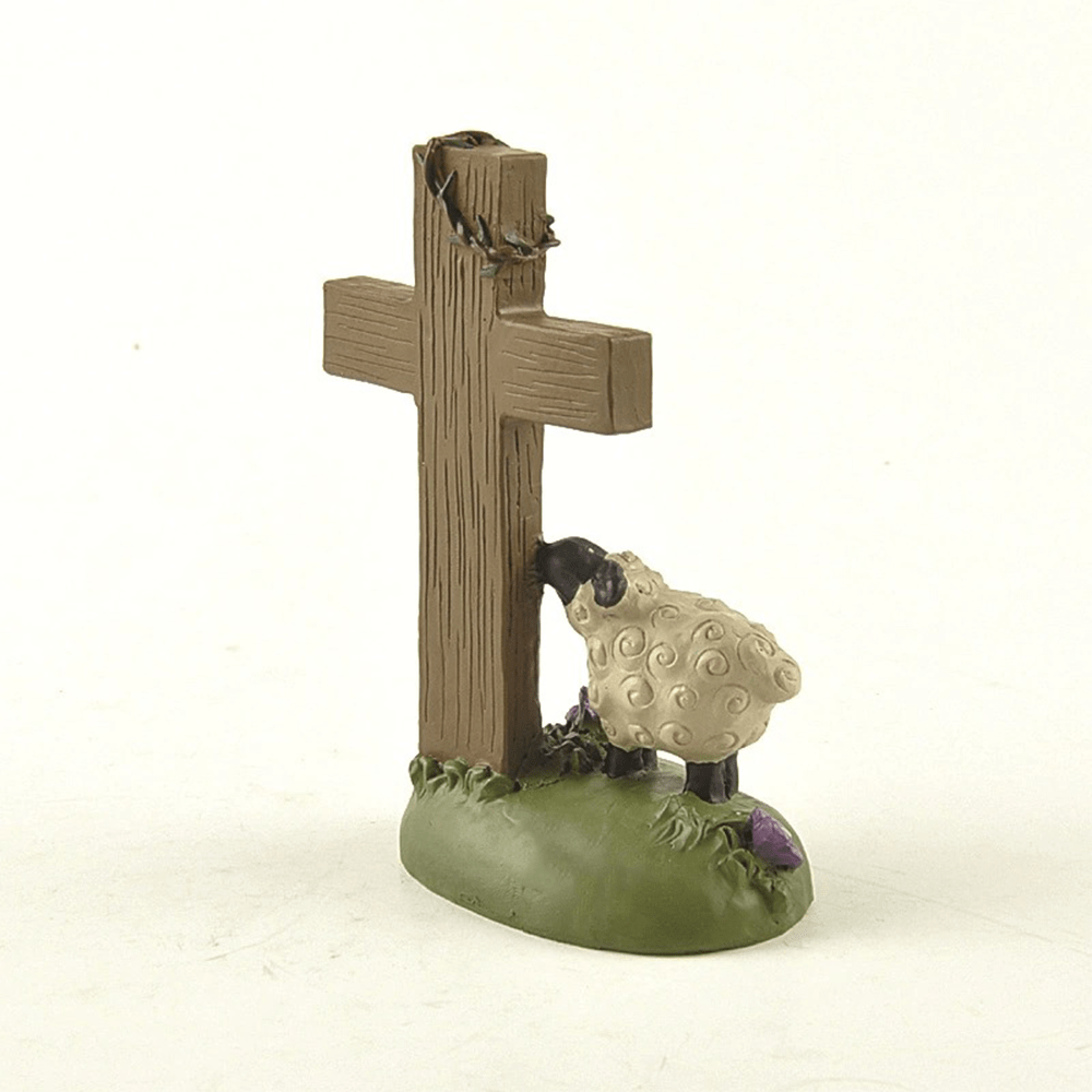 christiandiscipleshop He is Risen The LORD is my shepherd Cute Little Sheep Desktop Ornament