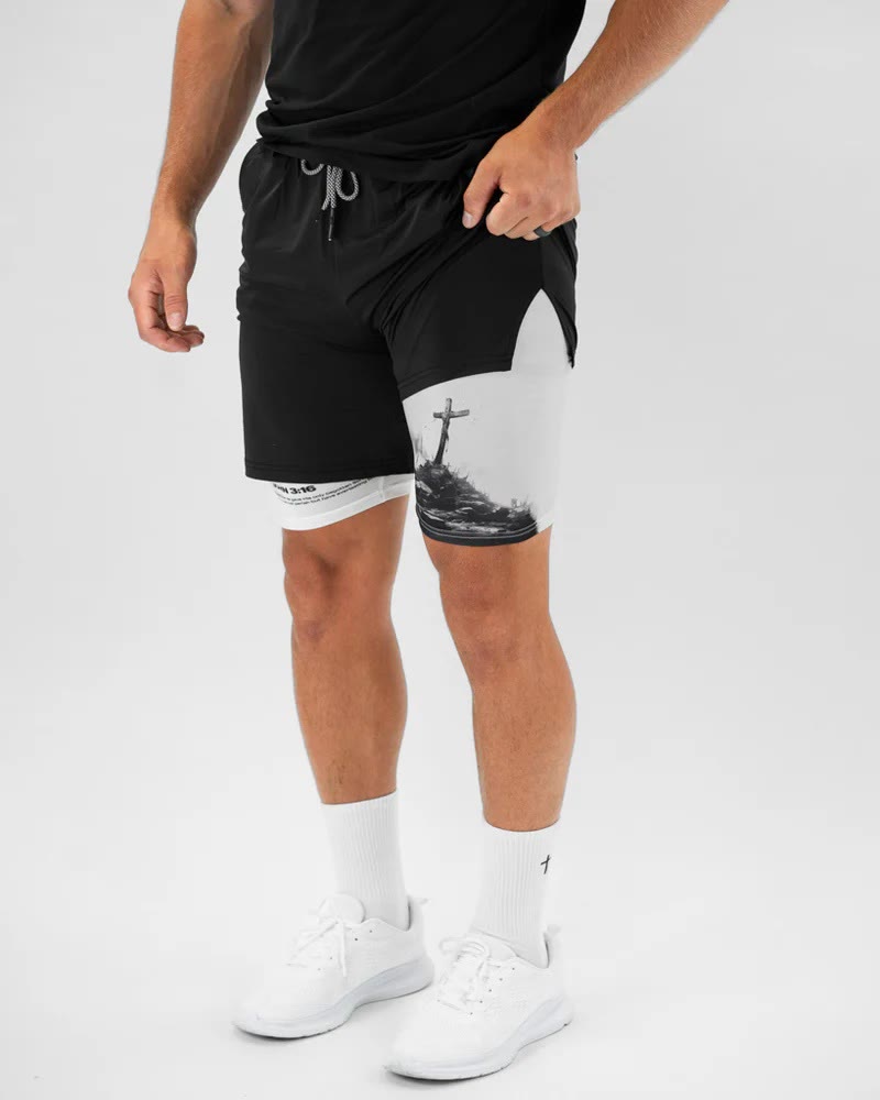 christiandiscipleshop John 3:16 The Cross Performance Shorts