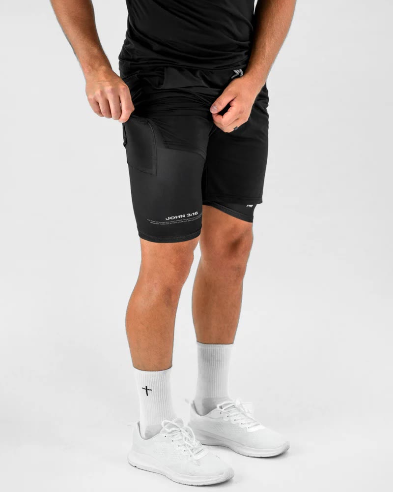 christiandiscipleshop John 3:16 Cross Performance Shorts