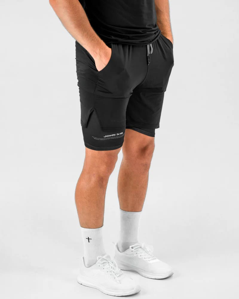 christiandiscipleshop John 3:16 Cross Performance Shorts