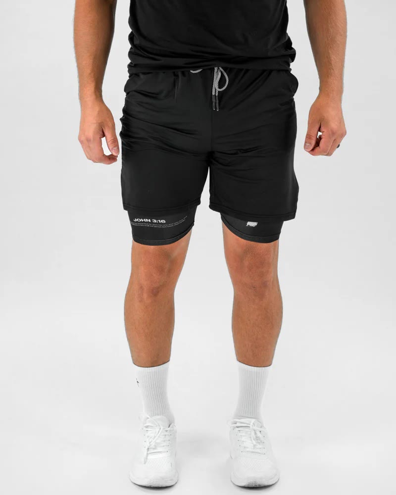 christiandiscipleshop John 3:16 Cross Performance Shorts
