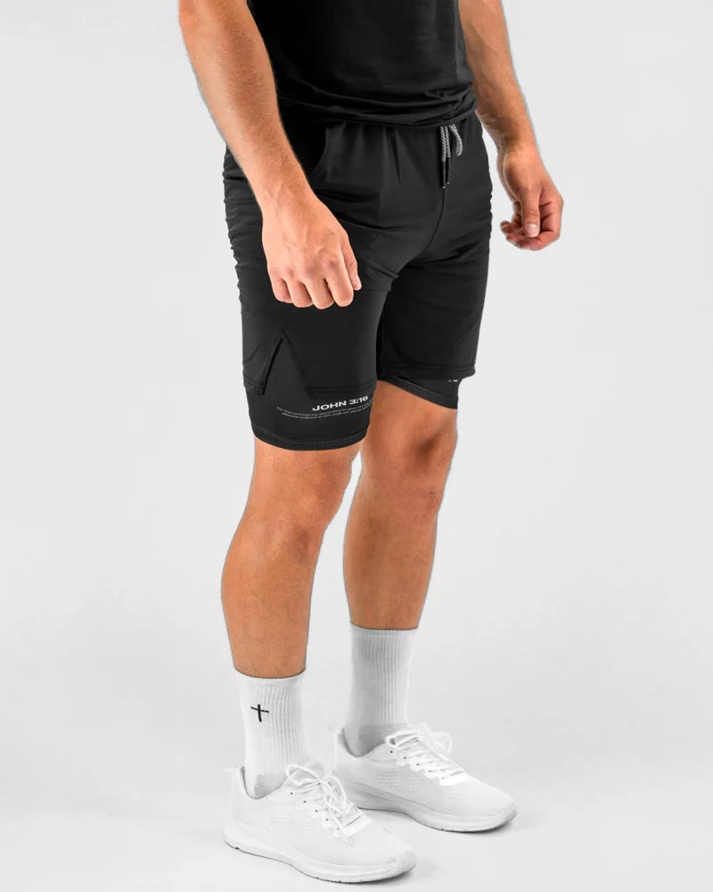 christiandiscipleshop John 3:16 Cross Performance Shorts