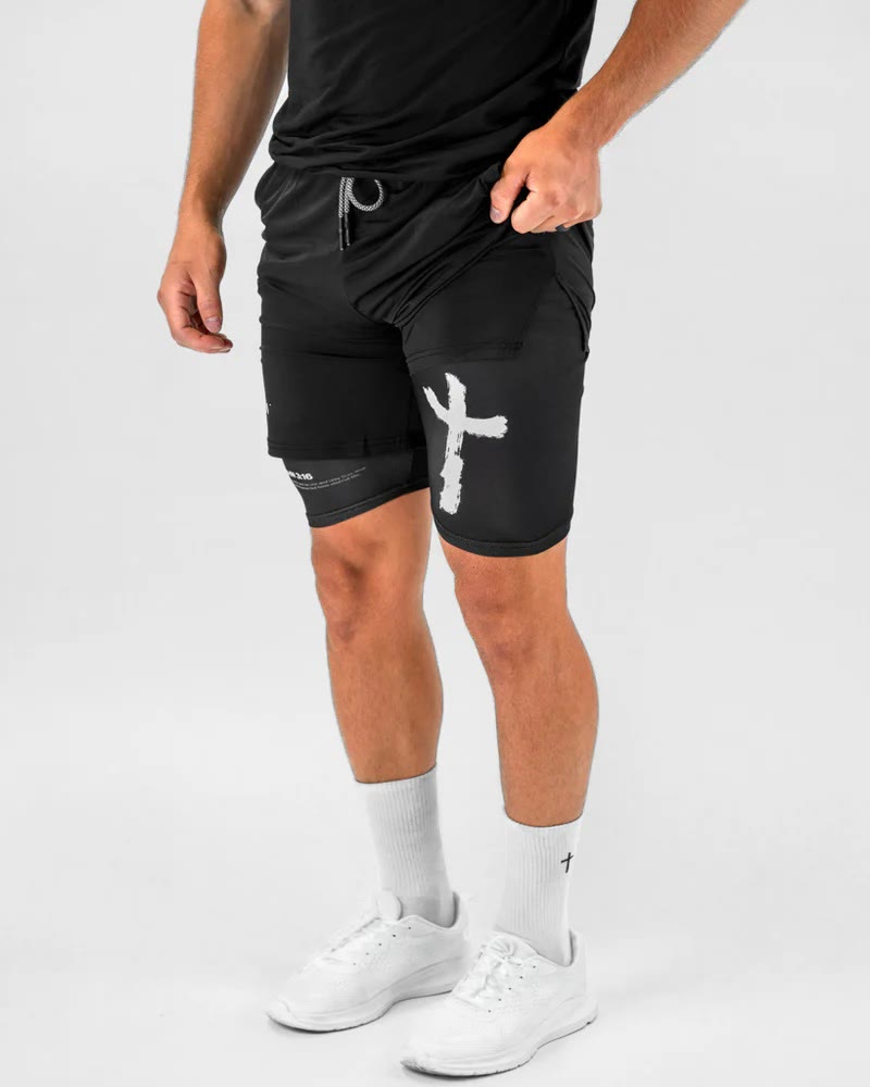 christiandiscipleshop John 3:16 Cross Performance Shorts