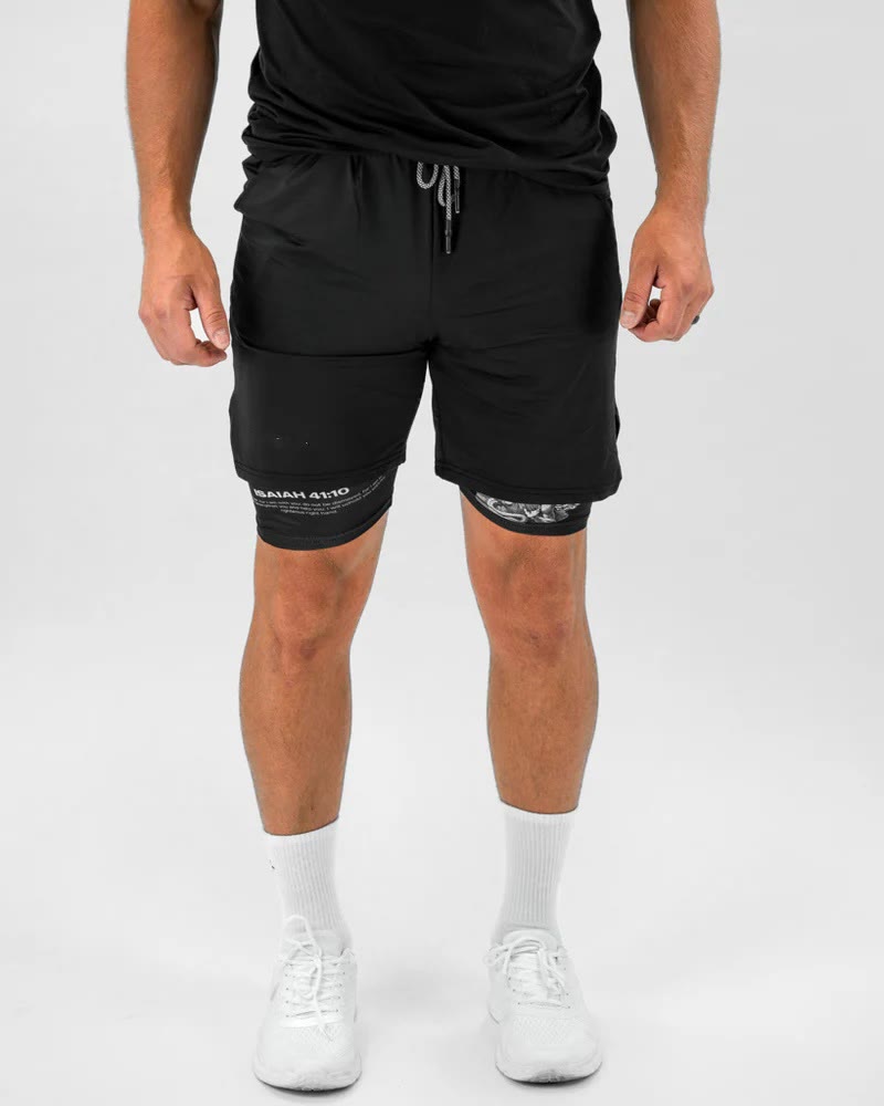 christiandiscipleshop Isaiah 41:10 Angel & Devil Performance Shorts