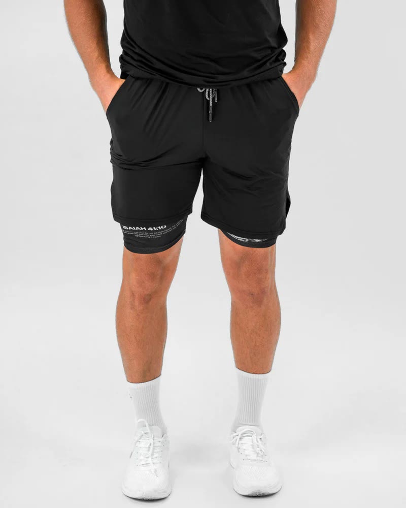 christiandiscipleshop Isaiah 41:10 Angel & Devil Performance Shorts